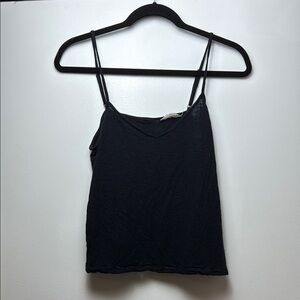 Madewell Women's Black Anthem Crop Cami - Size Medium